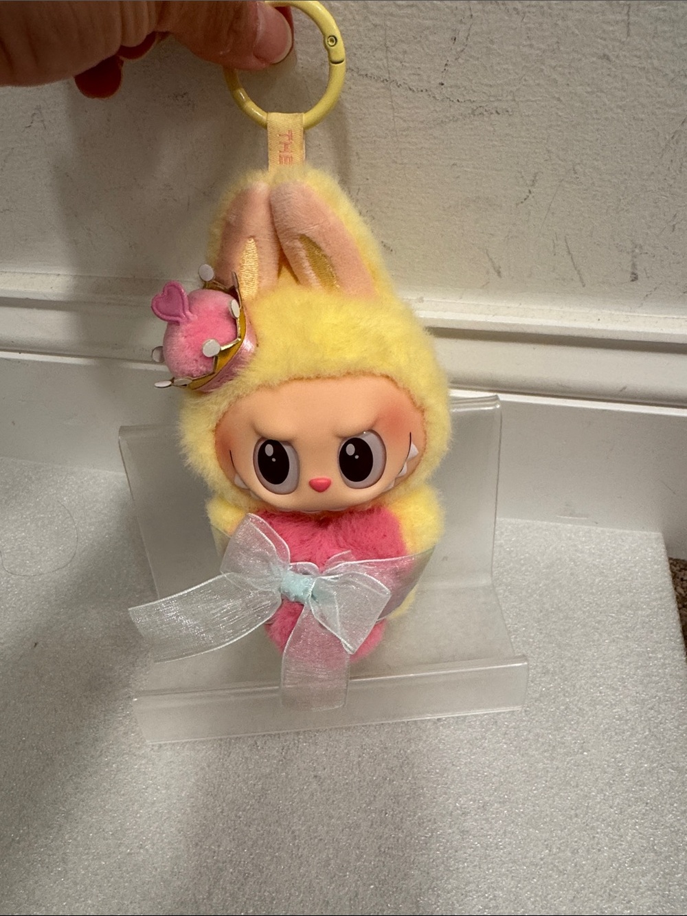 Pop mart the monsters let’s checkmate Labubu plush keychain